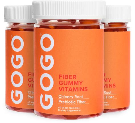 It comes in a bottle of 60 orange sorbet-flavored <strong>gummies</strong> that are chewable and easy to take. . Gogo fiber gummies